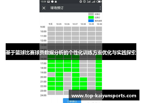基于篮球比赛球员数据分析的个性化训练方案优化与实践探索