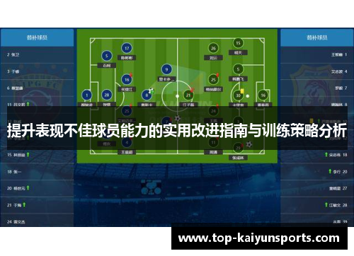 提升表现不佳球员能力的实用改进指南与训练策略分析